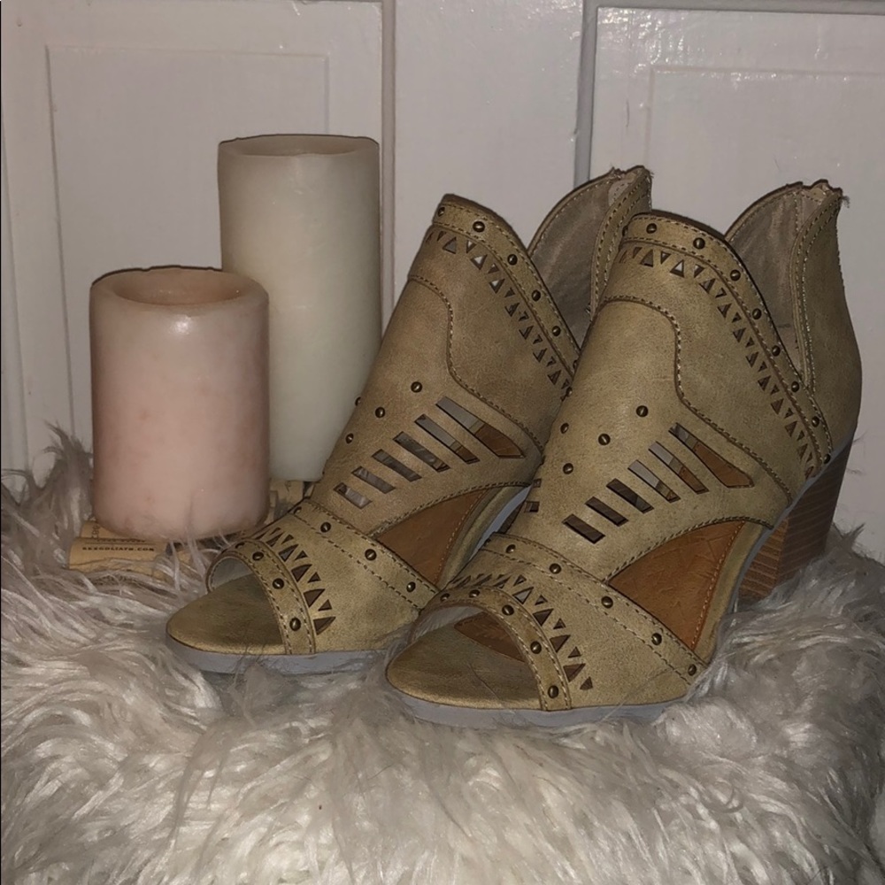 Maurices Cutout Ankle Wedge Booties